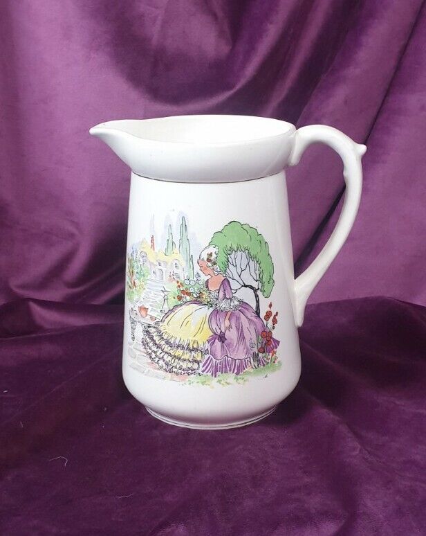 Vintage 1930s Marie Antoinette Falcon Ware Pitcher
