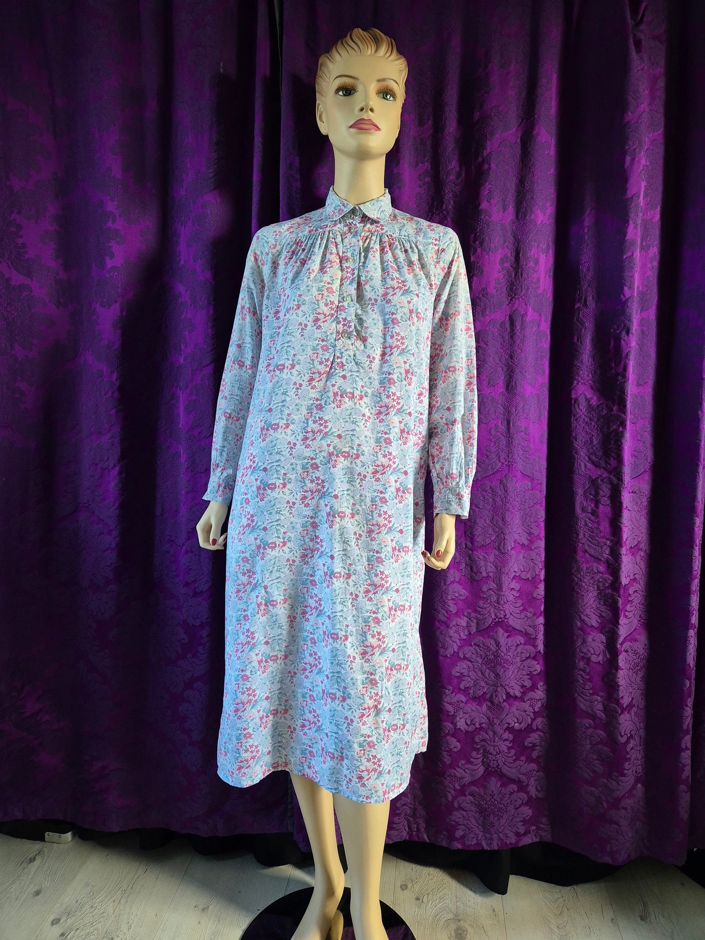 Vintage LIBERTY Tana Lawn Floral Long Night Dress