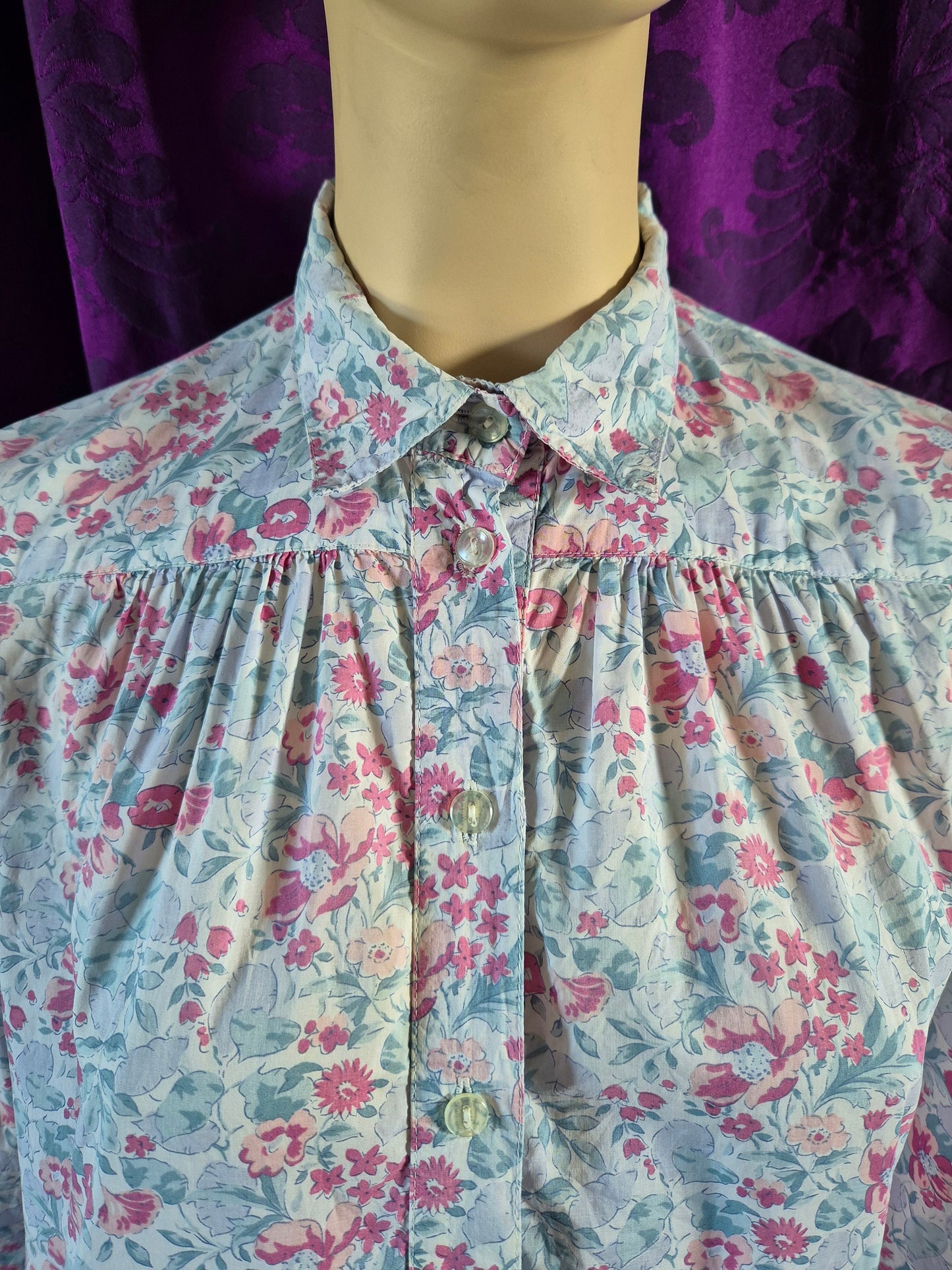 Vintage LIBERTY Tana Lawn Floral Long Night Dress