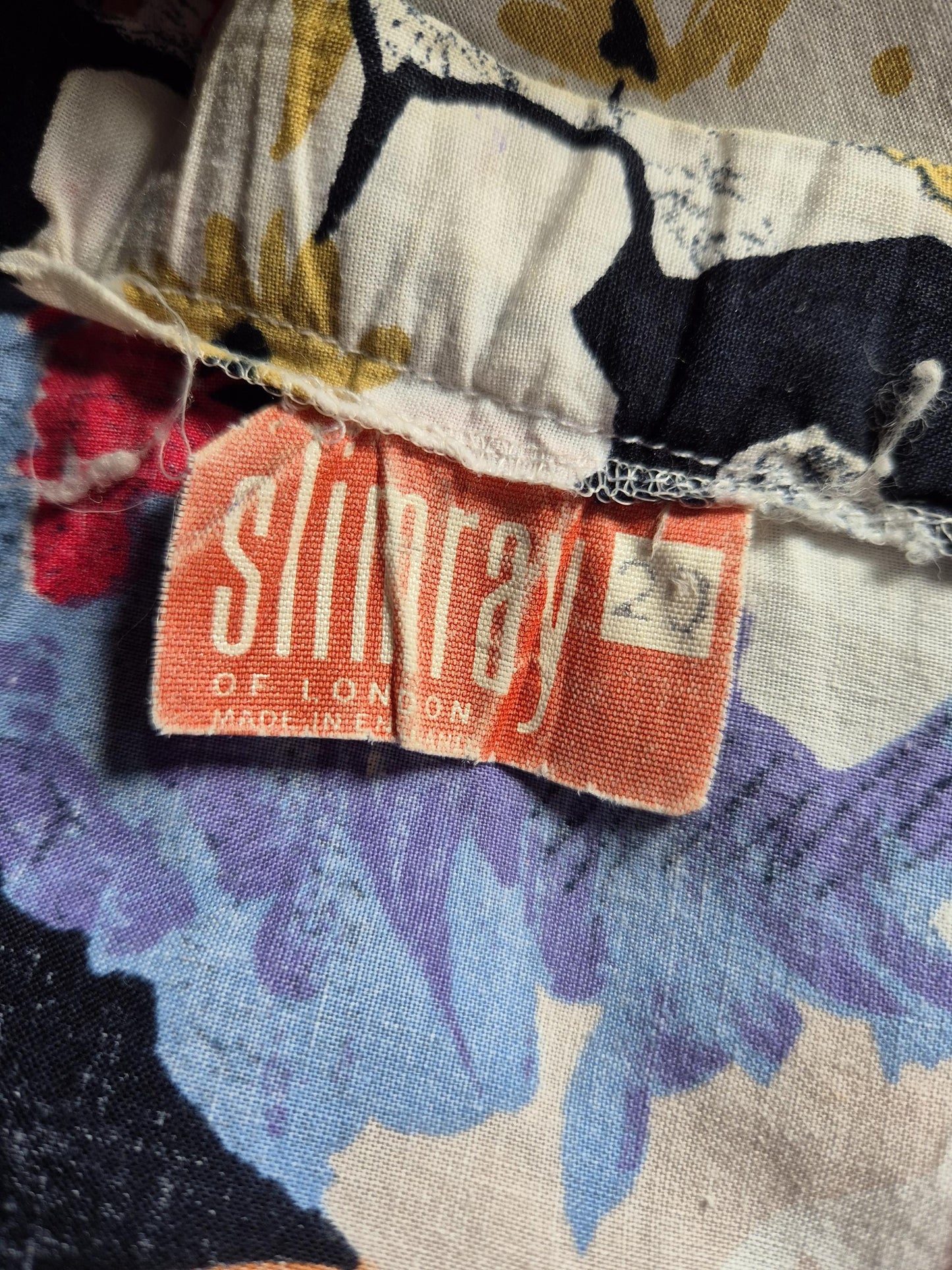 Vintage Cotton Floral Circle Skirt by Slimray of London - Plus sized