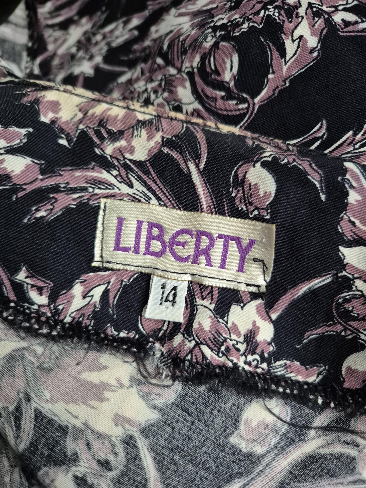 Vintage 1990s LIBERTY of London Floral Print Waistcoat Style Blouse