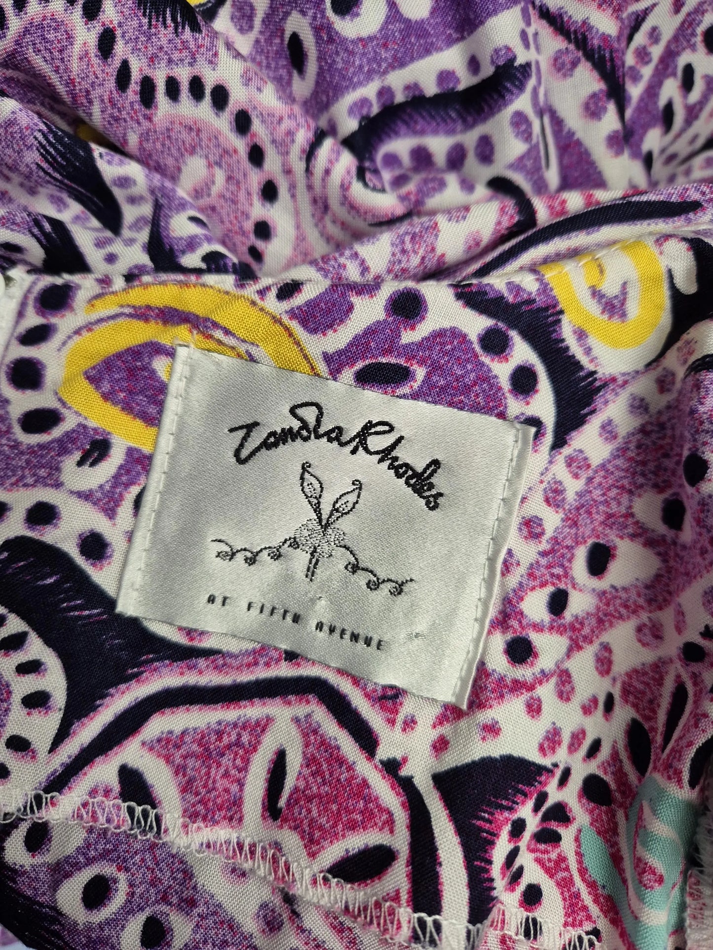 Vintage Zandra Rhodes Postmodern Print Prairie Dress