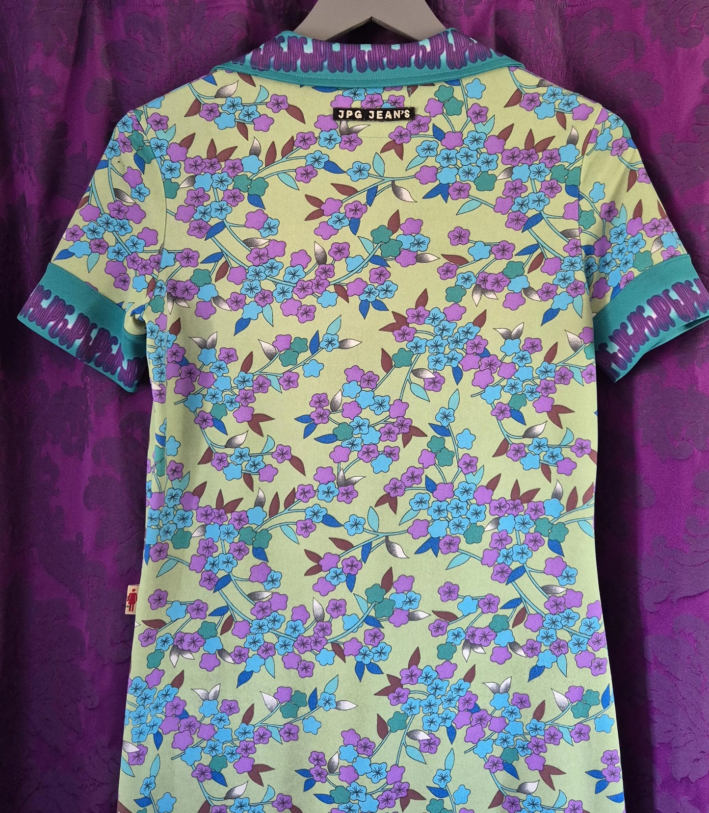 JPG Jean's by Jean Paul Gaultier Floral Print Maxi Polo Shirt Dress