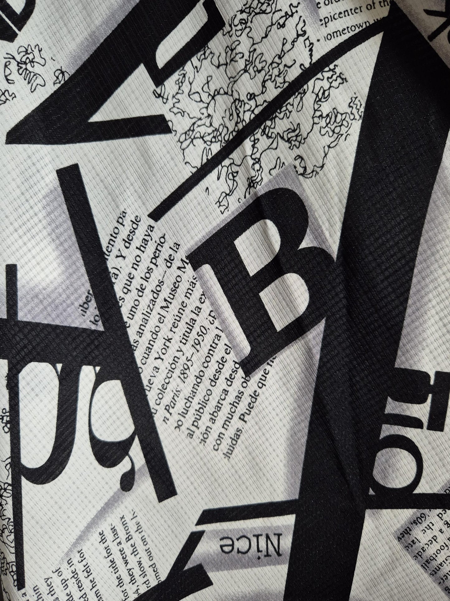 Newspaper Print Y2K Fit and Flare Dress