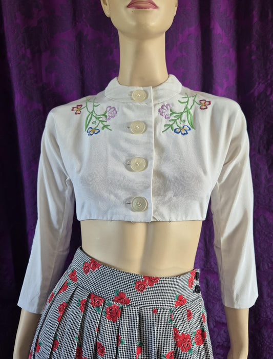 Vintage 1950s Embroidered Bolero by Betty Barclay