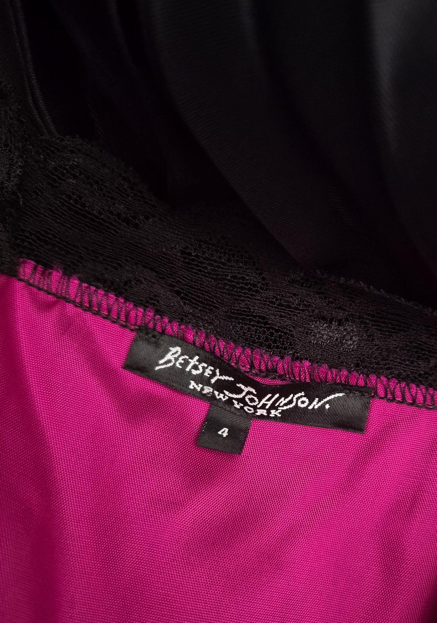 Betsey Johnson Y2K Satin & Lace Gothic Prom Dress