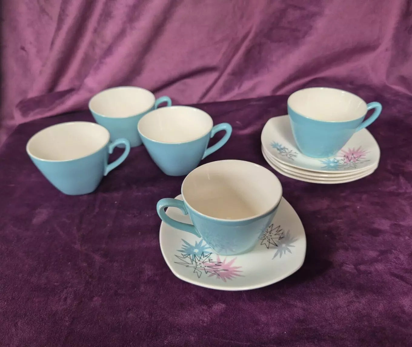 Vintage Midwinter Stylecraft "Quite Contrary" Coffee Set by Jessie Tait