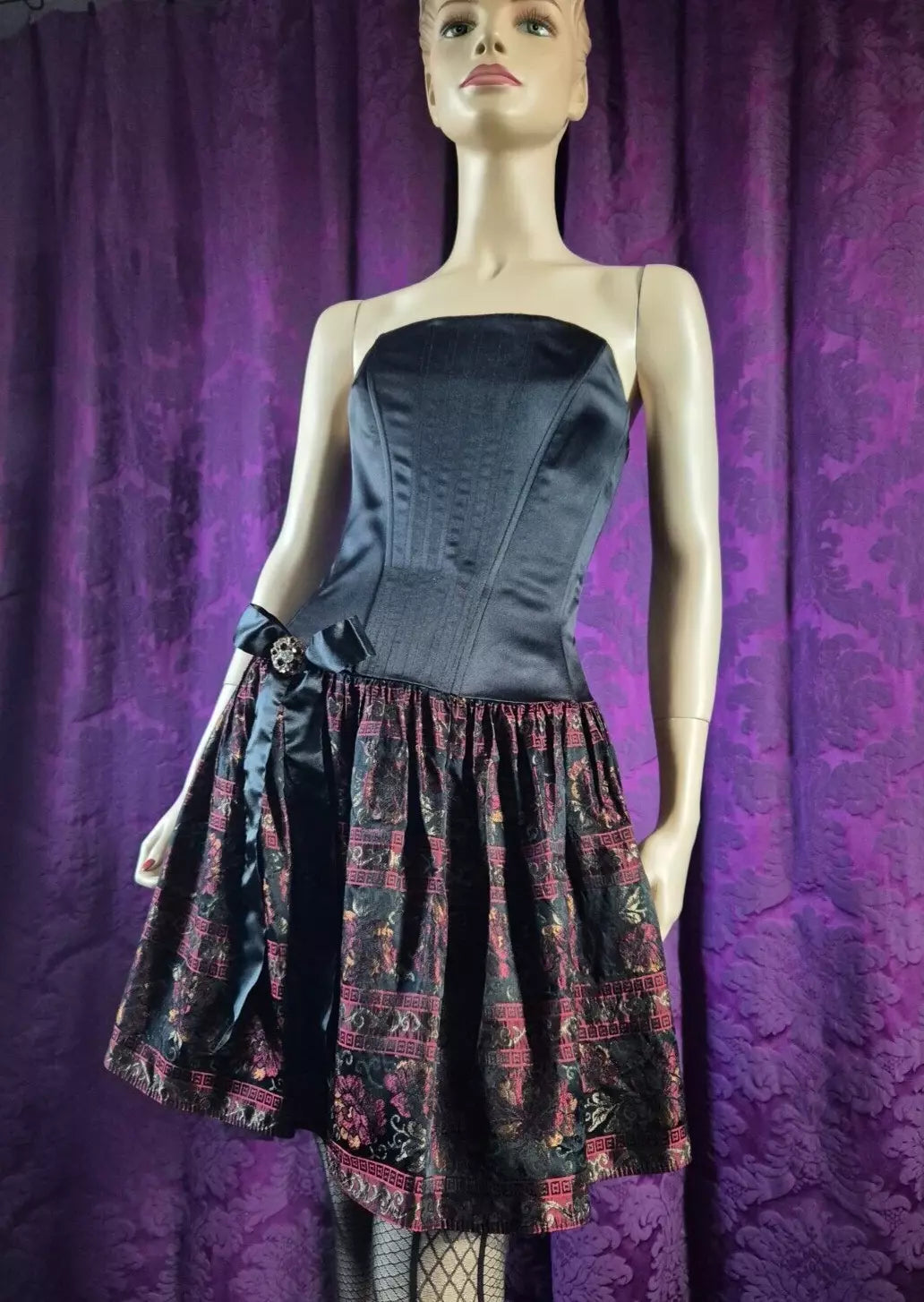 vintage corset prom dress Jessica McClintock Y2K Gothic Corset Prom Dress – Violet Reign Vintage