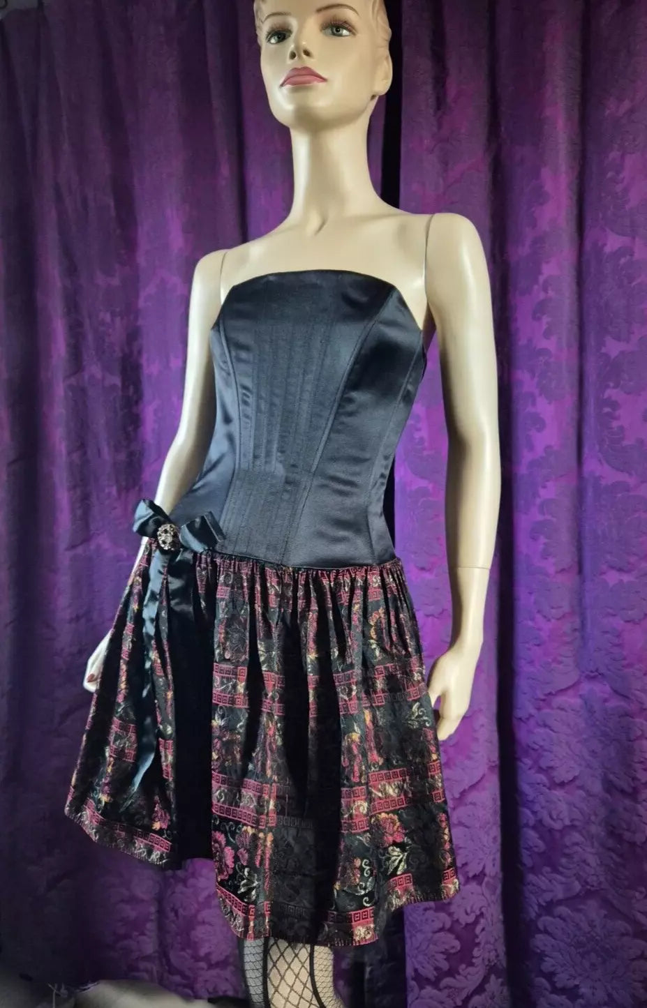 Jessica McClintock Y2K Gothic Corset Prom Dress