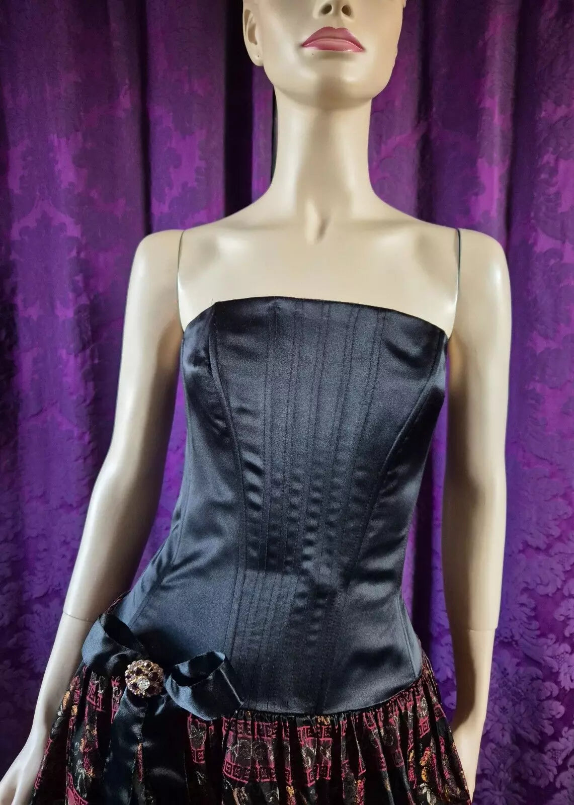Jessica McClintock Y2K Gothic Corset Prom Dress