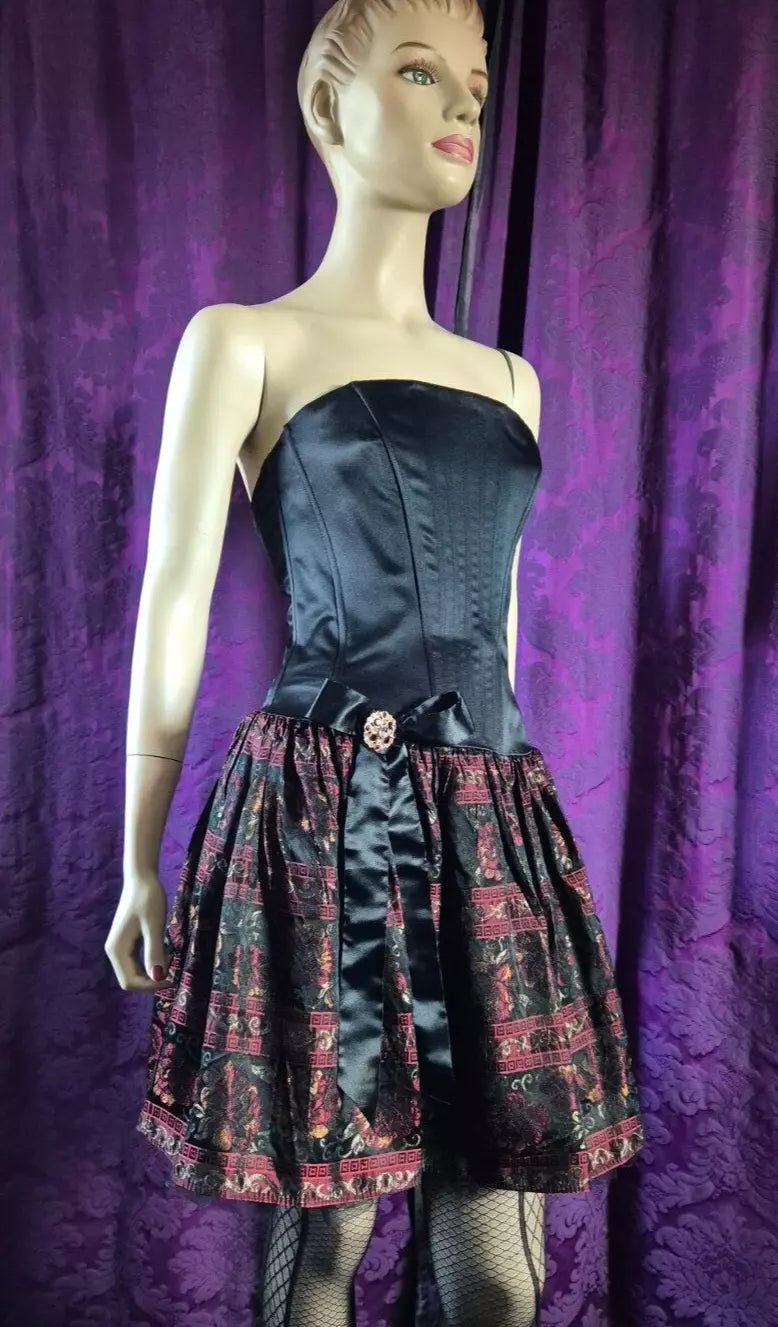 Jessica McClintock Y2K Gothic Corset Prom Dress