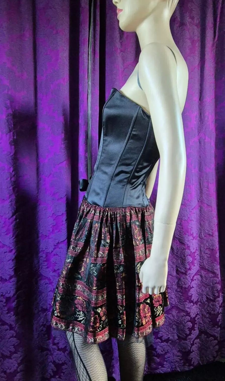 Jessica McClintock Y2K Gothic Corset Prom Dress