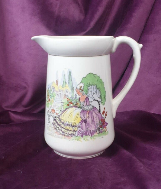 Vintage 1930s Marie Antoinette Falcon Ware Pitcher