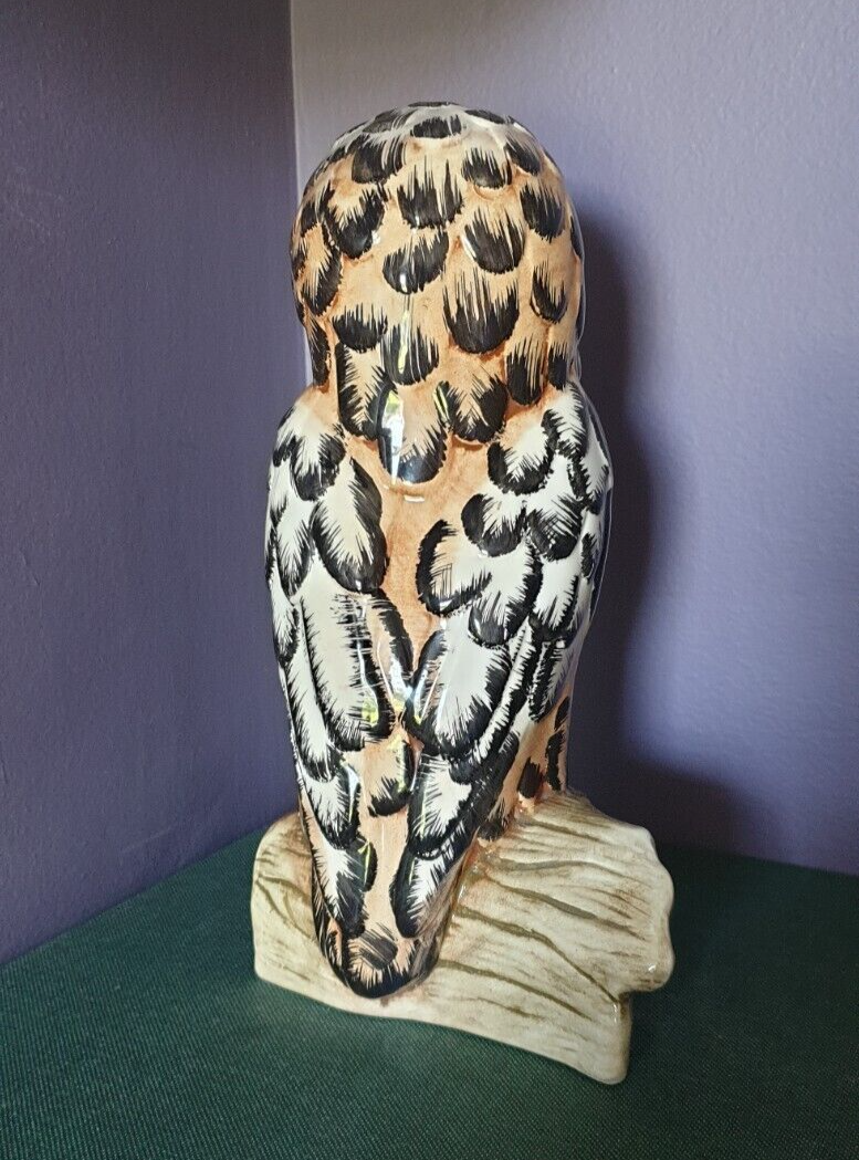 Vintage Ceramic Midcentury Snowy Owl Figurine