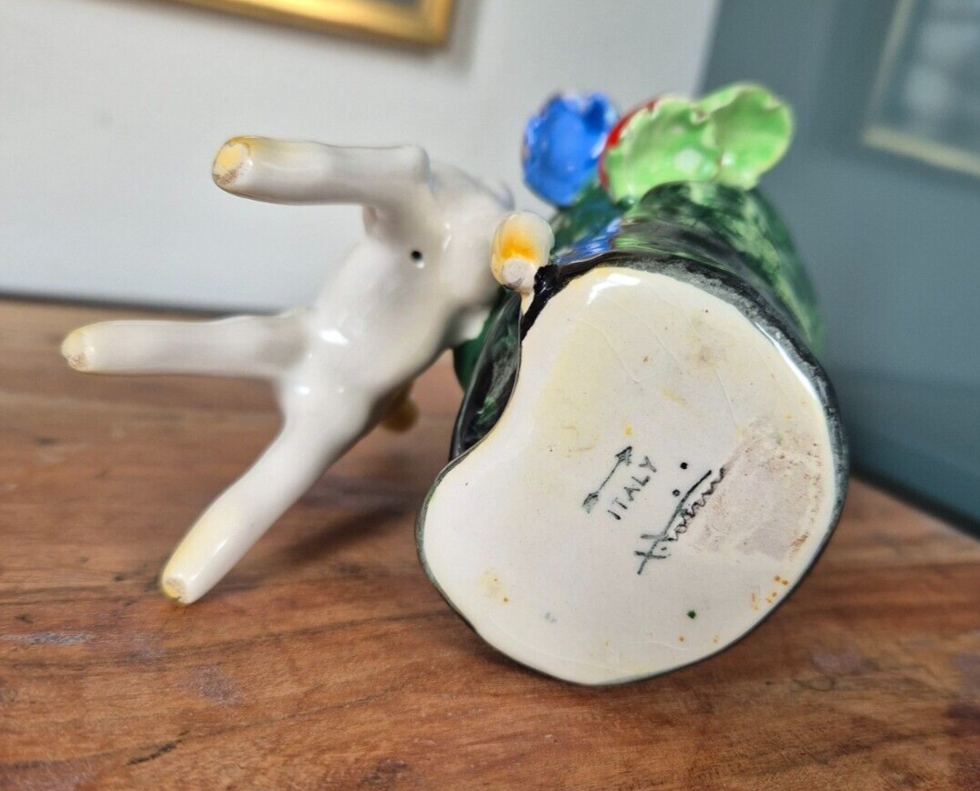 Vintage Tarcisio Tosin La Freccia Ceramic Fawn Plant Pot