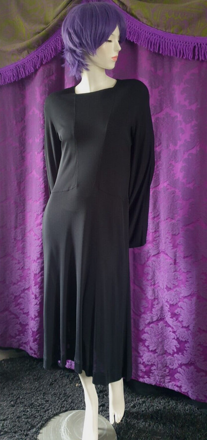 JEAN MUIR for Fortnum & Mason Black Jersey Midi Dress