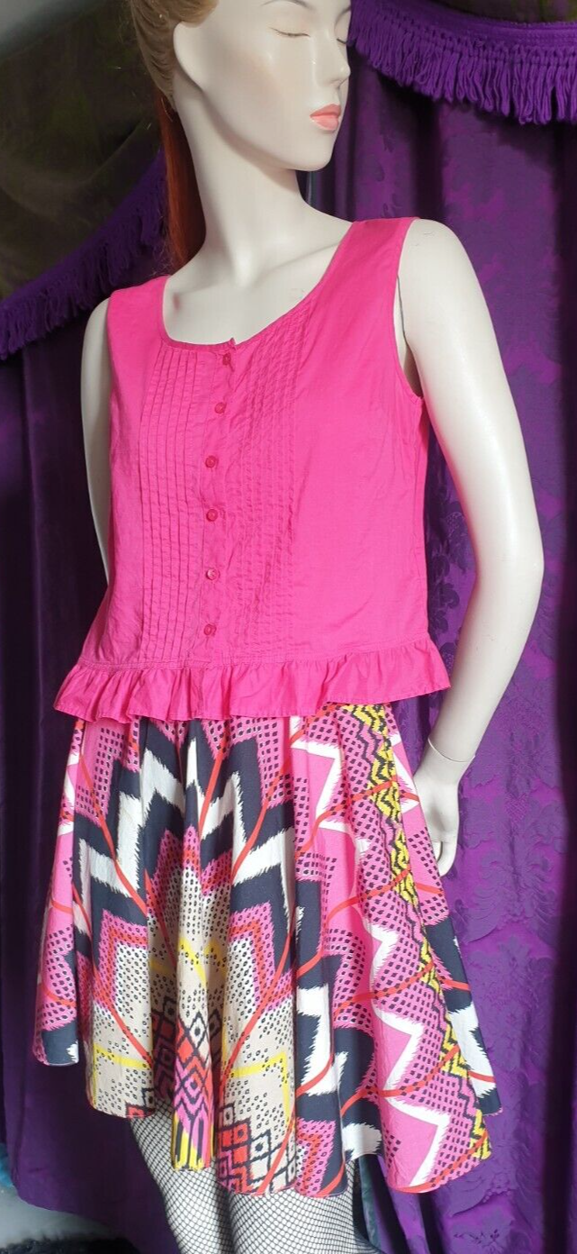 CARVEN SS2012 Cotton Ikat Print Circle Skirt
