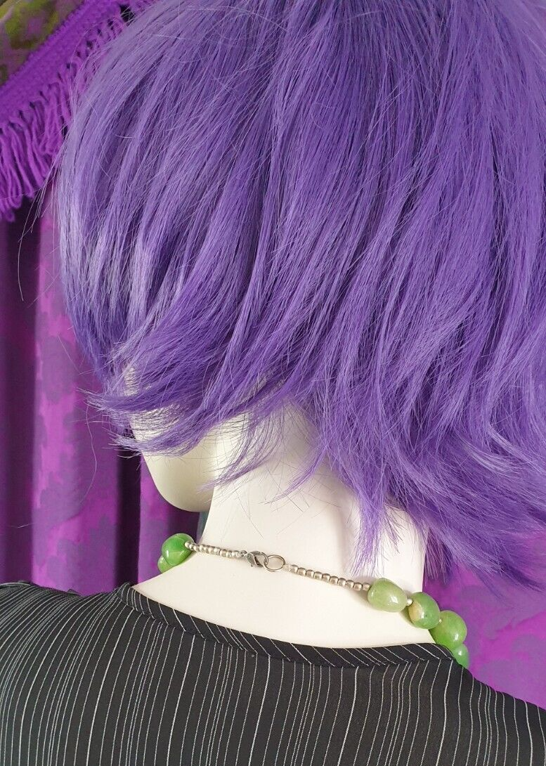 Vintage Large Bead Green Aventurine Necklace