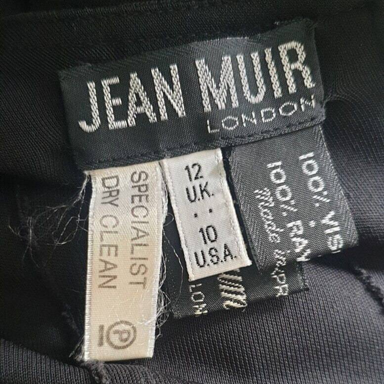 JEAN MUIR for Fortnum & Mason Black Jersey Midi Dress