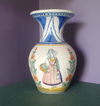 Henriot Quimper Breton Costume Vase