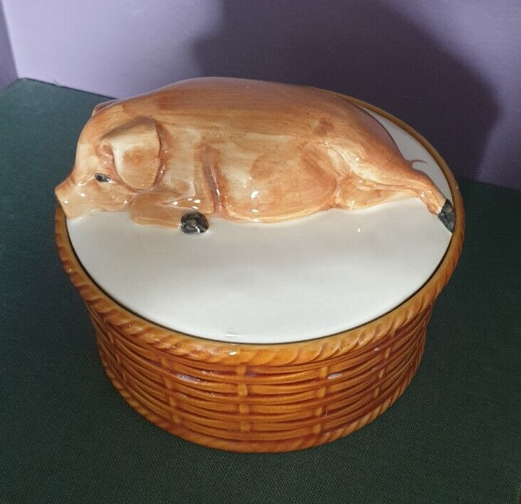 Vintage Ceramic Pig Terrine Dish