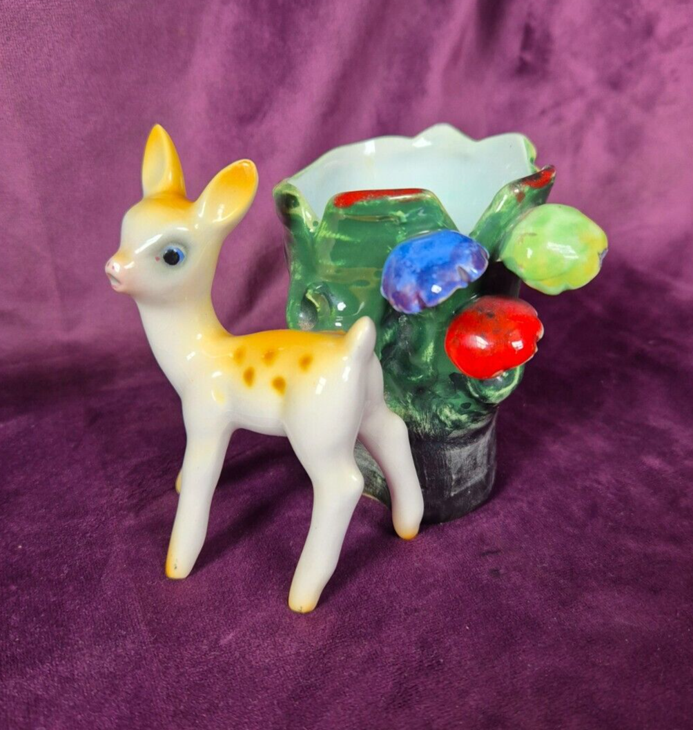 Vintage Tarcisio Tosin La Freccia Ceramic Fawn Plant Pot