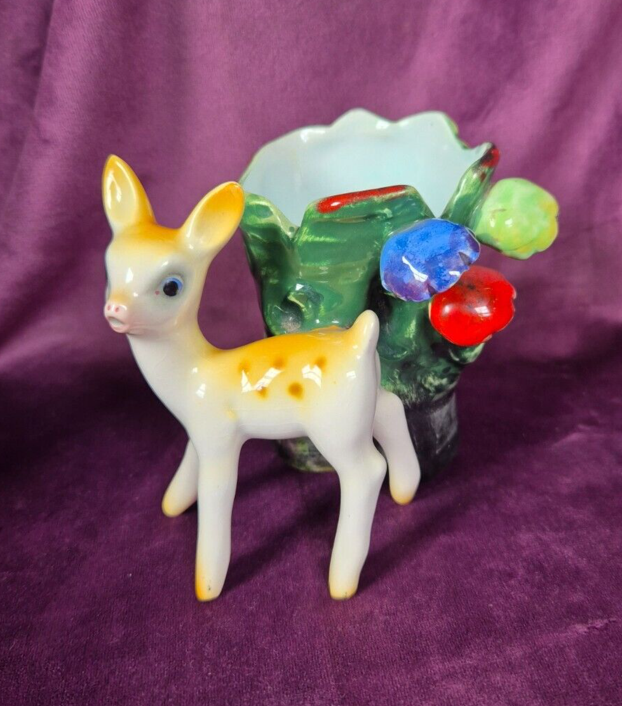 Vintage Tarcisio Tosin La Freccia Ceramic Fawn Plant Pot