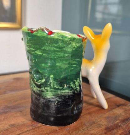 Vintage Tarcisio Tosin La Freccia Ceramic Fawn Plant Pot