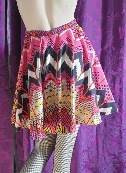 CARVEN SS2012 Cotton Ikat Print Circle Skirt