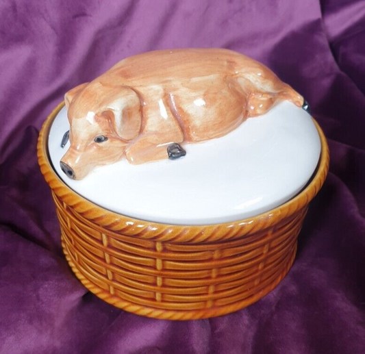 Vintage Ceramic Pig Terrine Dish