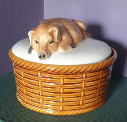Vintage Ceramic Pig Terrine Dish