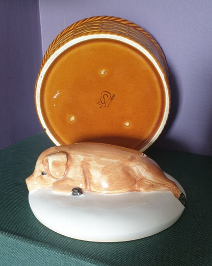 Vintage Ceramic Pig Terrine Dish