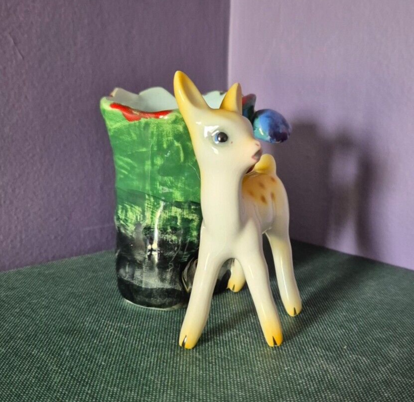 Vintage Tarcisio Tosin La Freccia Ceramic Fawn Plant Pot
