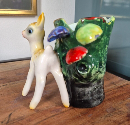 Vintage Tarcisio Tosin La Freccia Ceramic Fawn Plant Pot