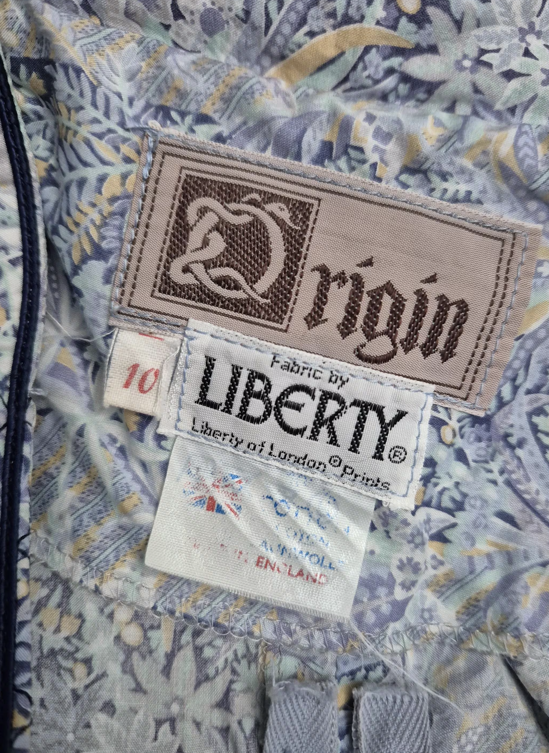 Vintage 1970s Origin for Liberty of London Cotton Print Smock Dress