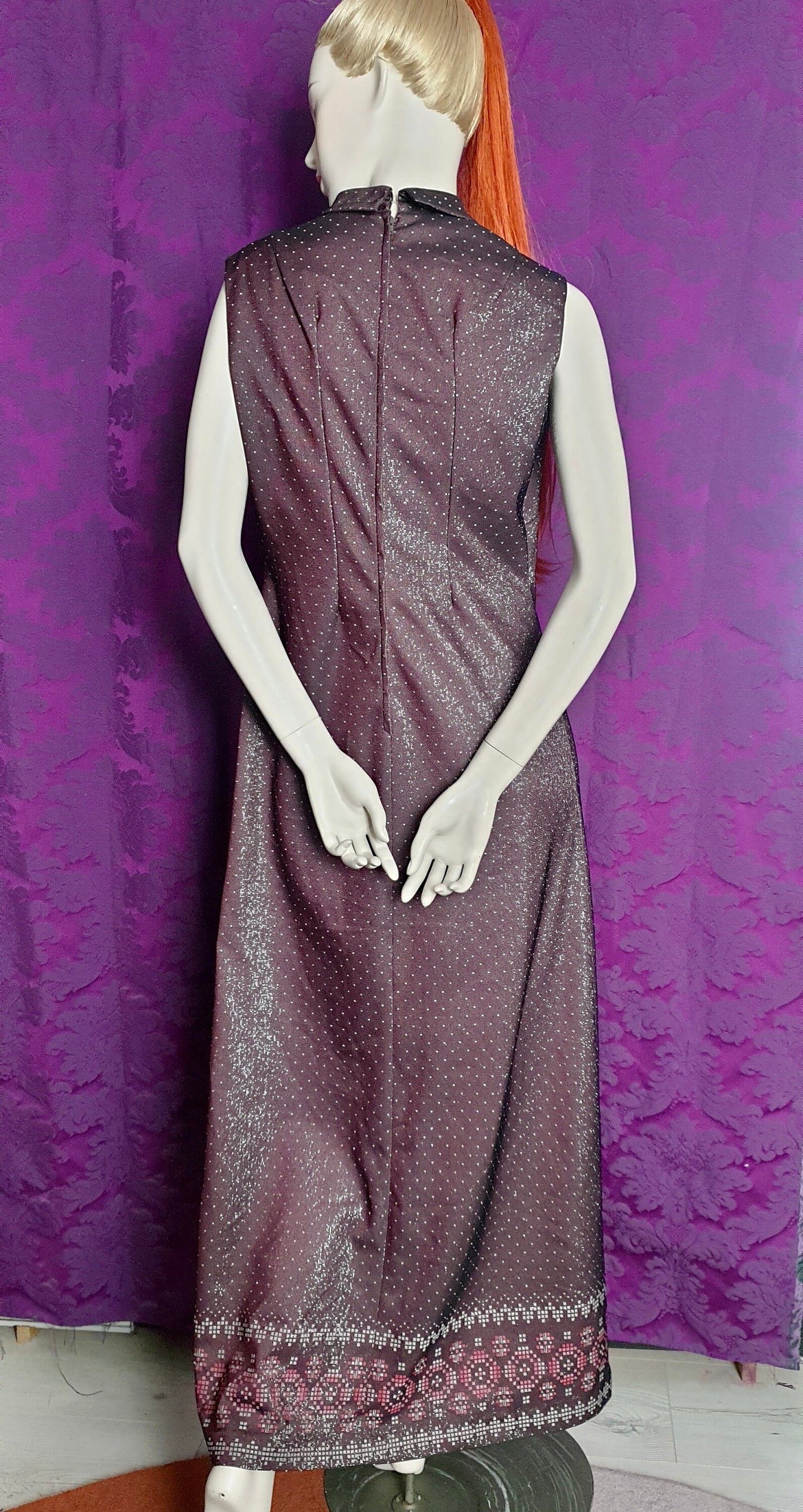 Vintage Purple Shimmer Knit Dress and Jacket by Courtney Jones for Clifton Slimline