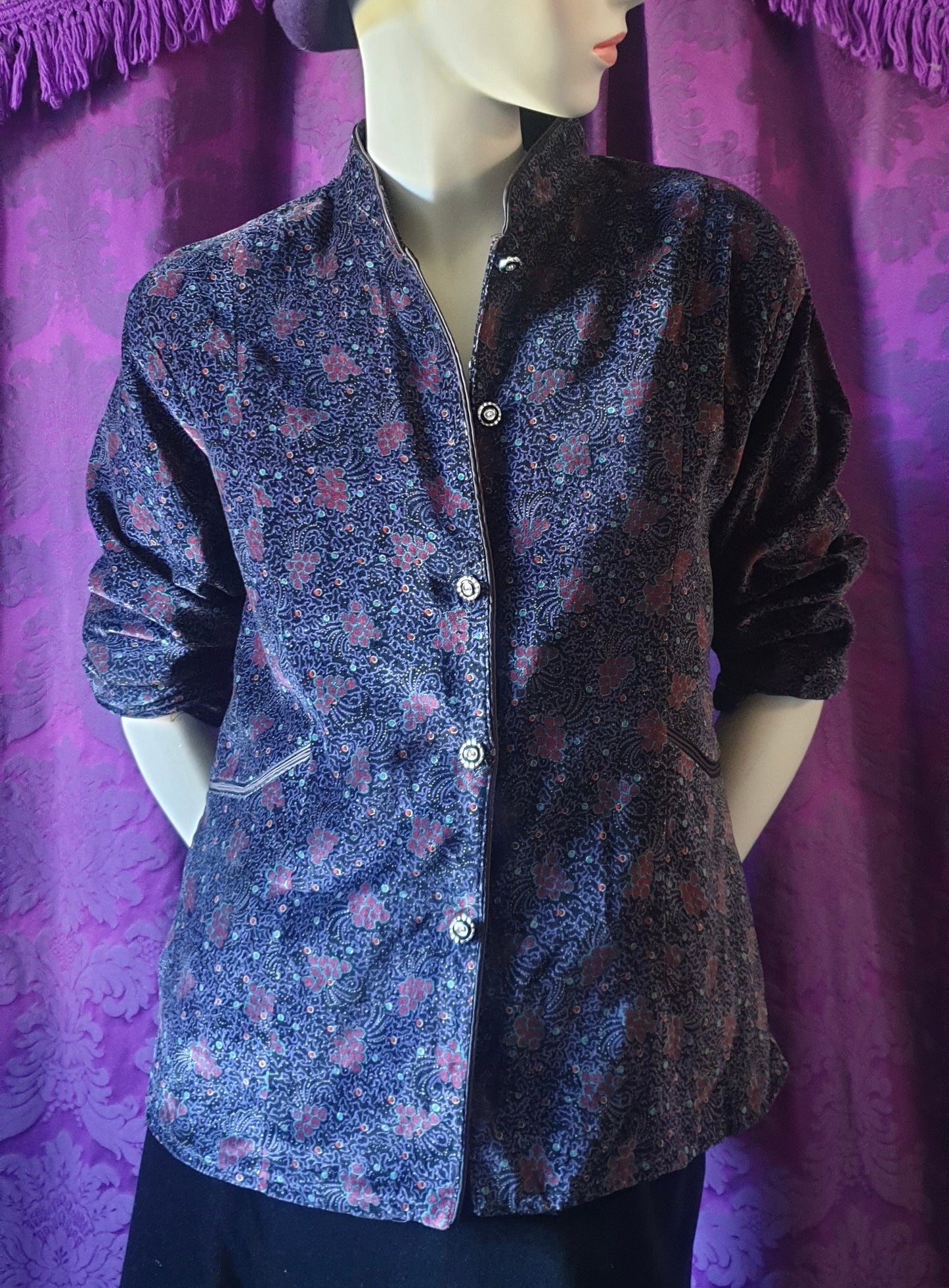 Vintage 1980s Velvet Berries Blazer
