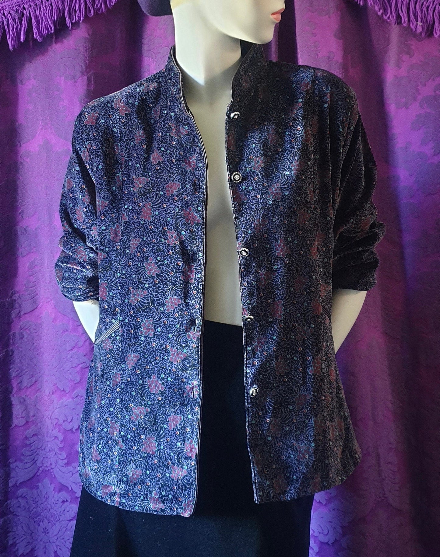 Vintage 1980s Velvet Berries Blazer