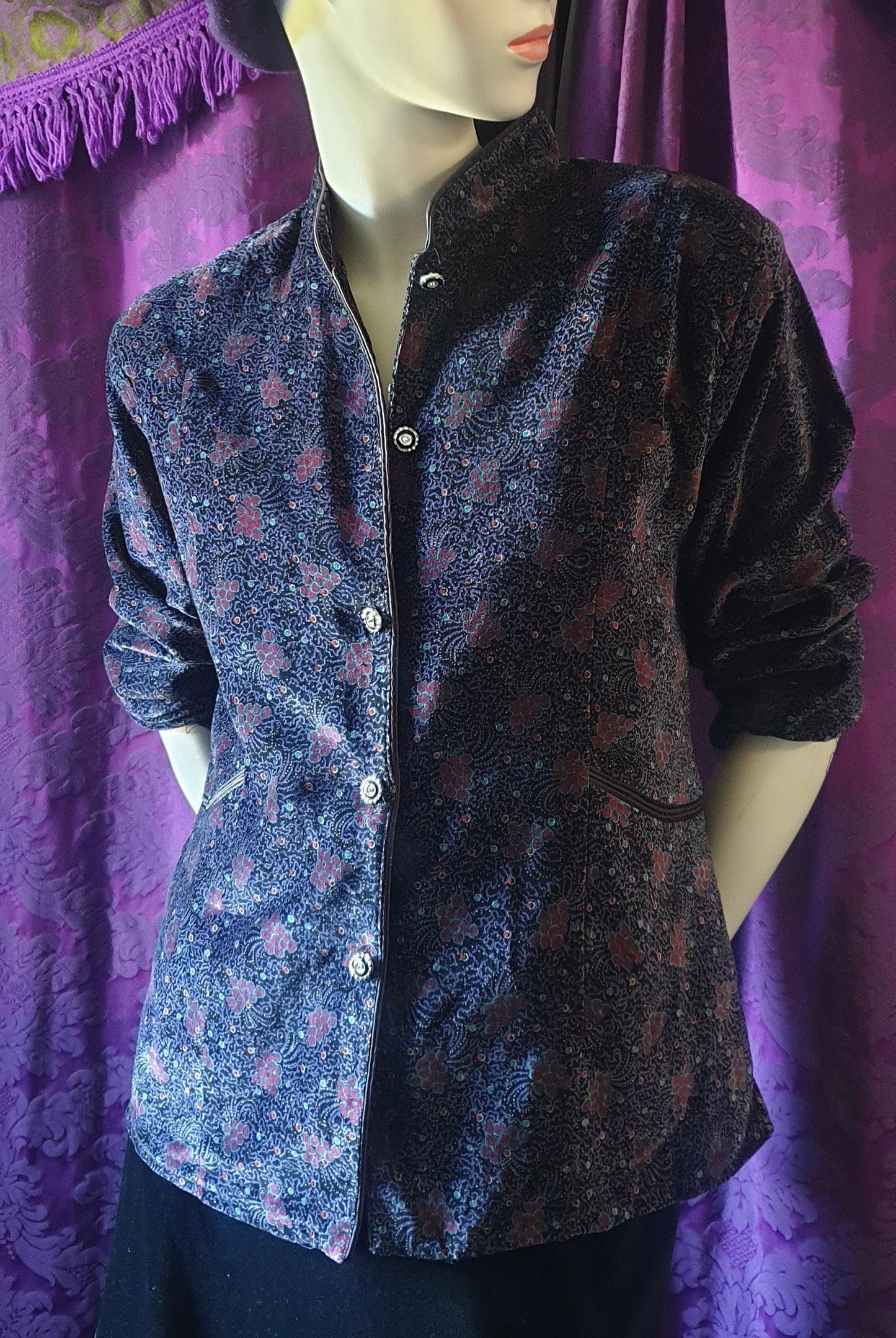 Vintage 1980s Velvet Berries Blazer