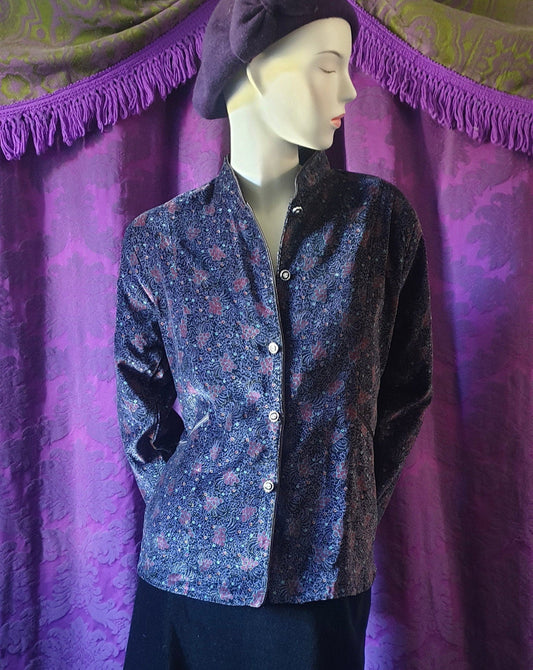 Vintage 1980s Velvet Berries Blazer