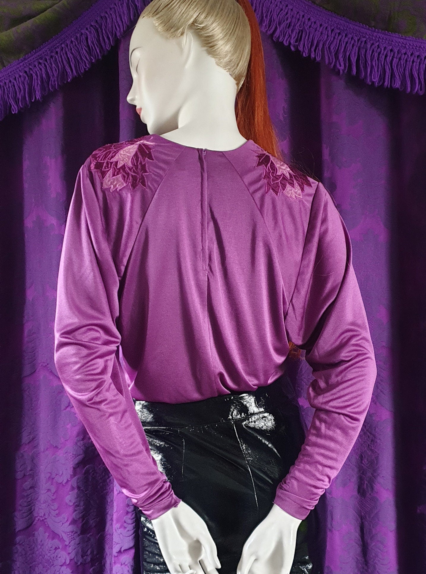 Vintage 1980s Louis Caring Draped Blouse