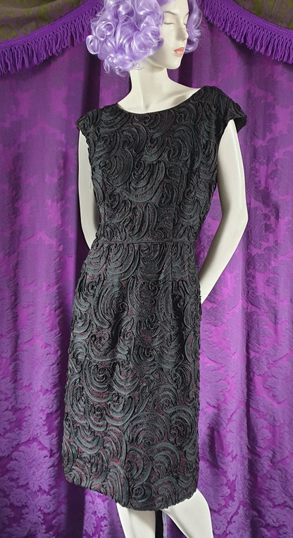 Vintage Midcentury Black Lace Dress