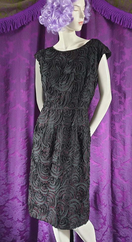 Vintage Midcentury Black Lace Dress