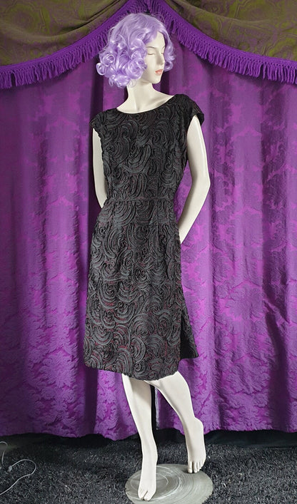 Vintage Midcentury Black Lace Dress