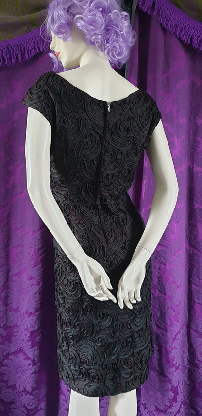 Vintage Midcentury Black Lace Dress