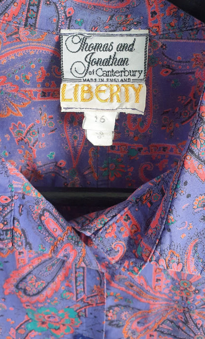 Vintage LIBERTY Cotton Psychedelic Paisley Blouse