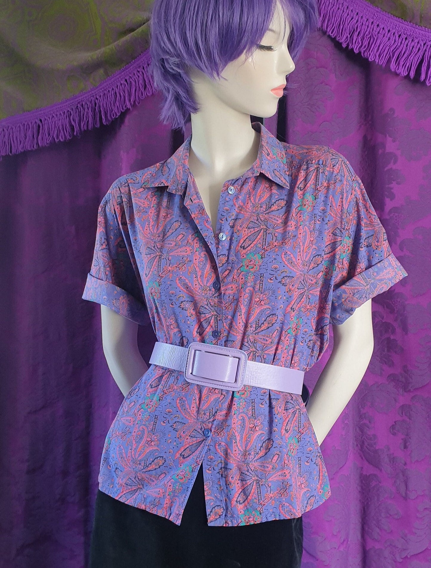 Vintage LIBERTY Cotton Psychedelic Paisley Blouse