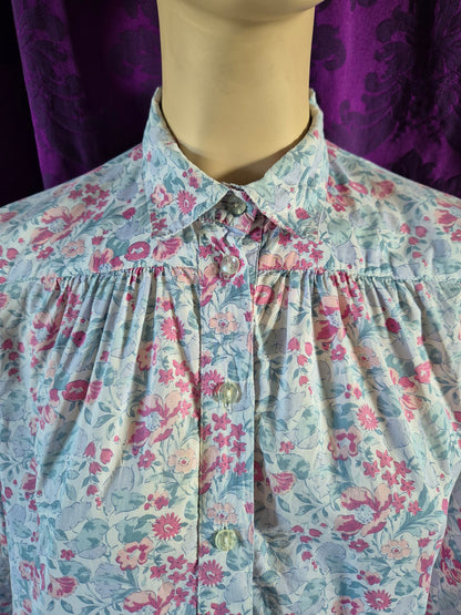 Vintage LIBERTY Tana Lawn Floral Long Night Dress