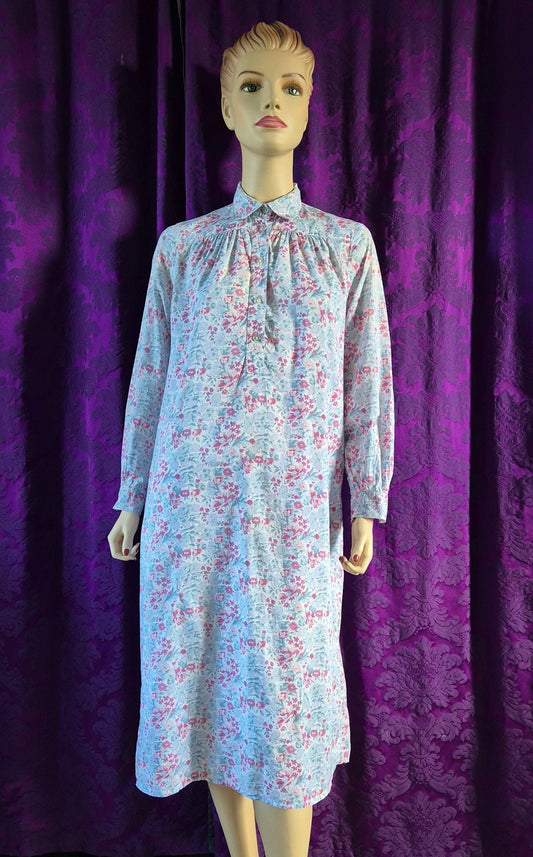 Vintage LIBERTY Tana Lawn Floral Long Night Dress