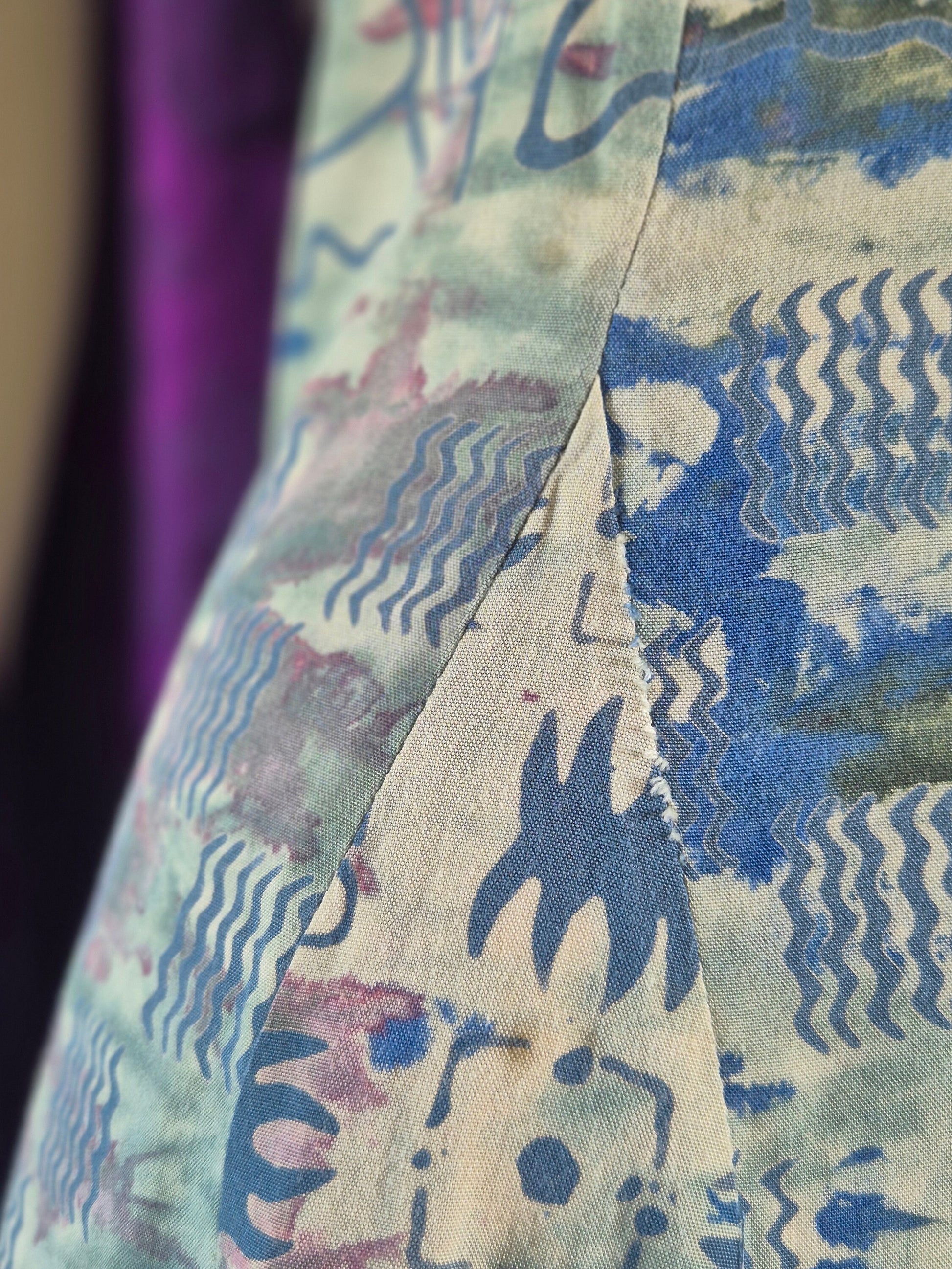 Vintage 90s Batik Print Summer Minidress